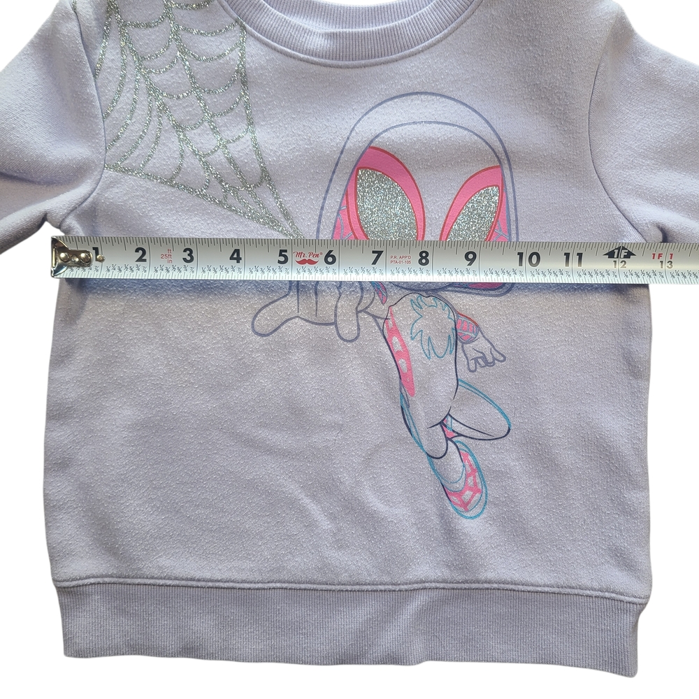 Marvel Spider-Gwen Girls Sweatshirt 5T Light Purple Jumping Beans Spidey - Picture 5 of 6